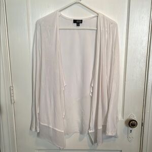 White Open Front Cardigan